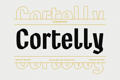 Cortelly Calligraphic Sans Display Font animation branding design font fonts graphic design illustration logo nostalgic