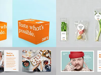 Chef-based food delivery branding packaging print