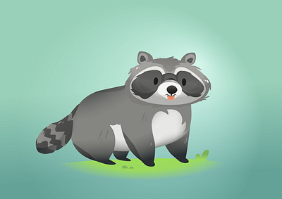 Raccoon Character design animal cartoon character character design cute design fun graphic design illustration raccoon