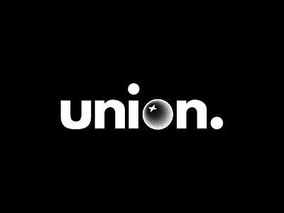 Union Entertainment – Record Label Logo Design blackandwhite cosmos customtype entertainment graphicdesign halftone logo logodesign minimalist music musiclogo netherlands planet recordlabel space stippling texture typography vector wordmark