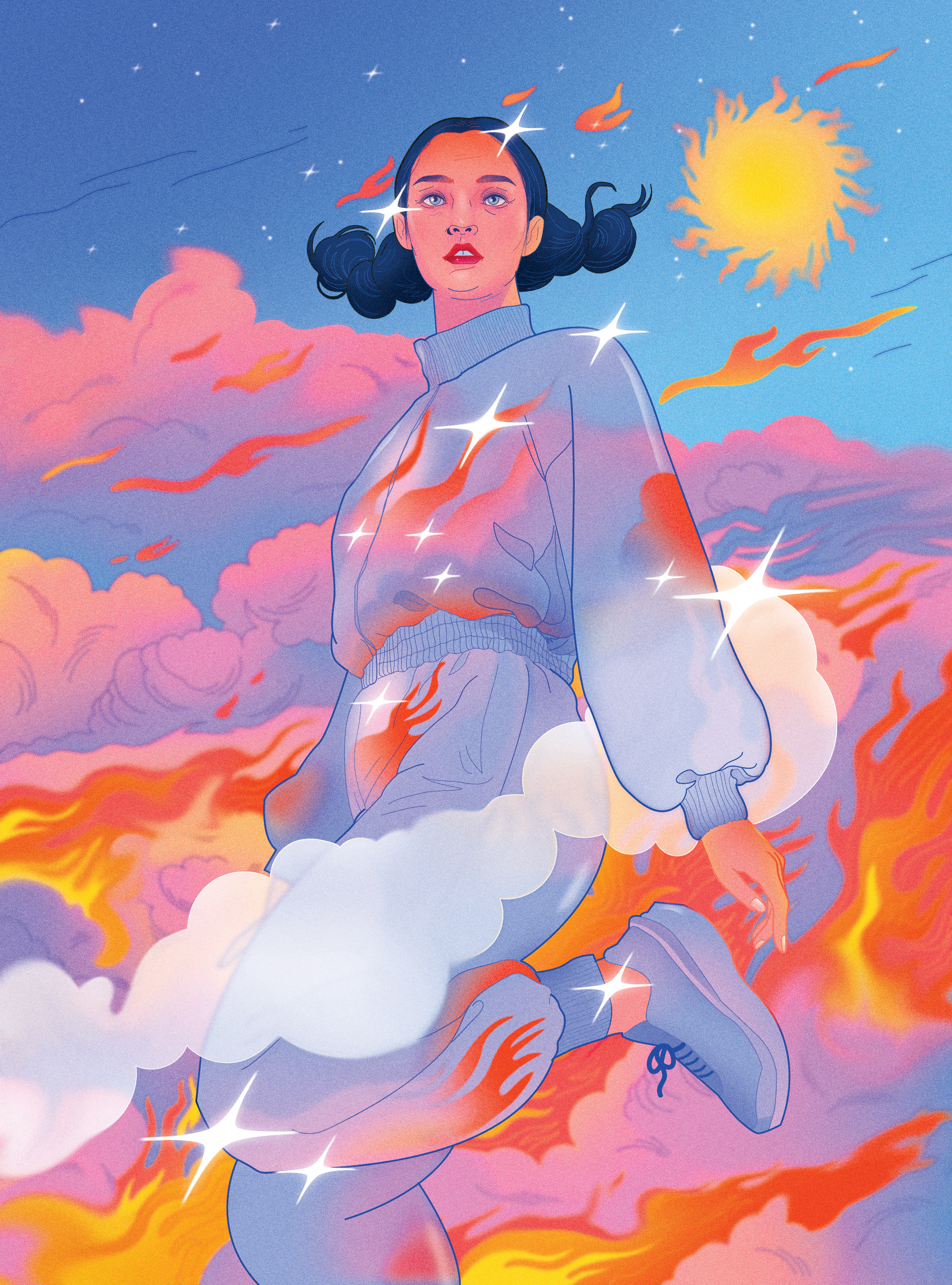 Coucou - Courtney Dauwalter, la présidente de l’univers digitalart illustration magazine sport trail woman