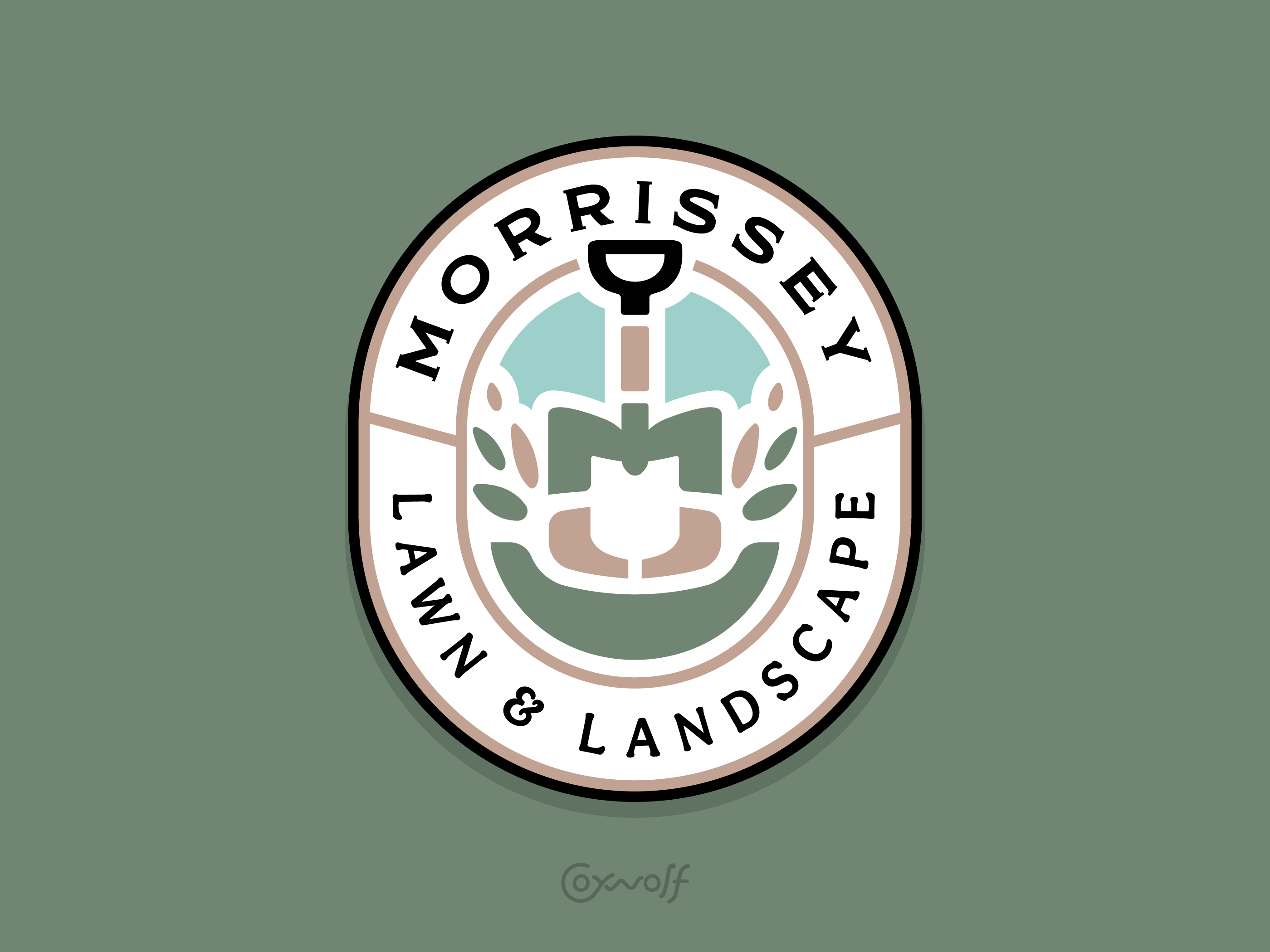 Example of Logo Badge Design Branding - Morrissey Lawn and Landscape