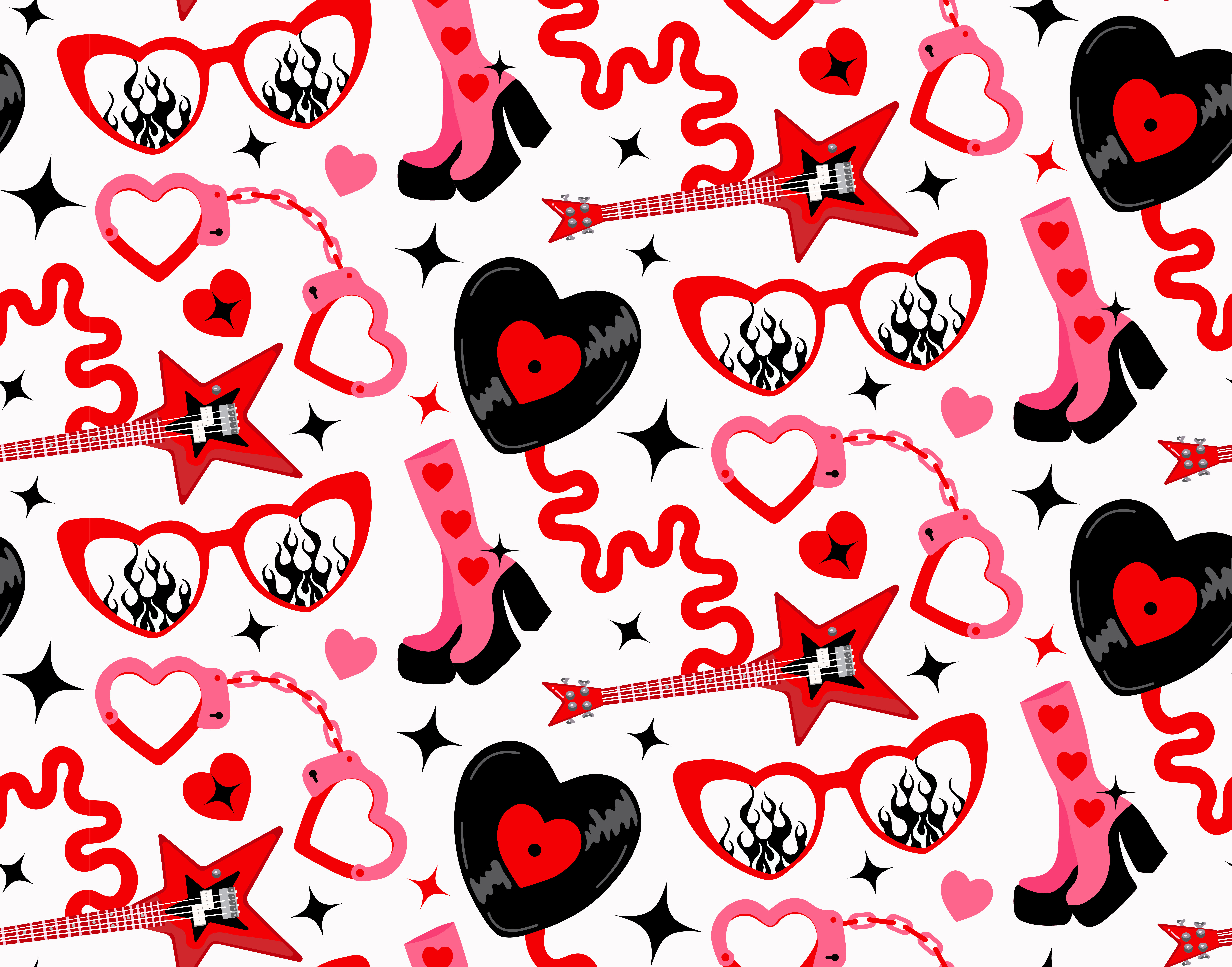 Disco Seamless Pattern 🎸 apparel design branding design disco fabric pattern fashion print guitar illustration merch merch design packaging pattern print retro seamless pattern surface pattern textile design ui vector