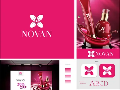 NOVAN— Luxury Fashion & Beauty Brand Identity Design. app branding design graphic design illustration logo typography vector
