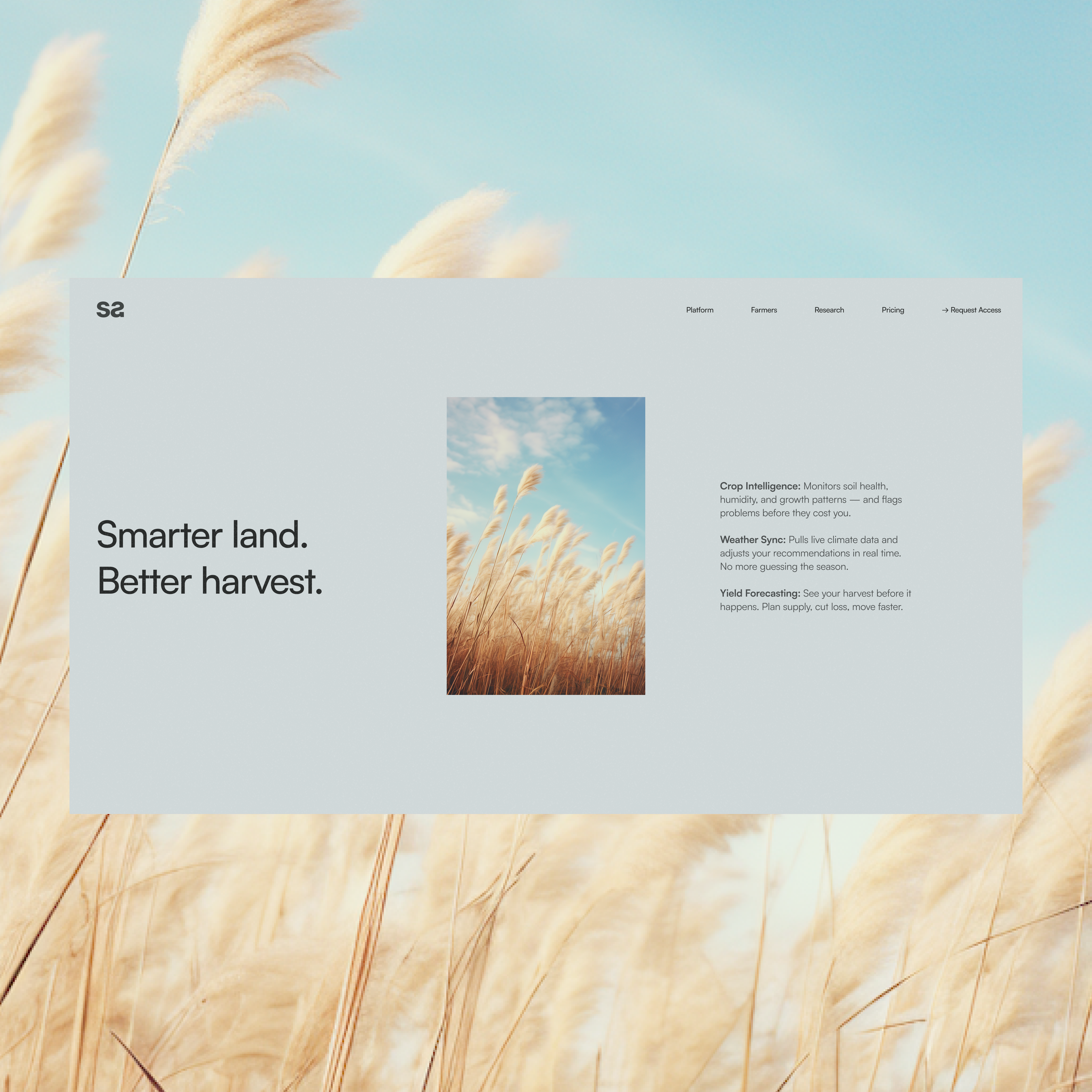 Example of Smarter Land. Better Harvest. — AI Agriculture Platform