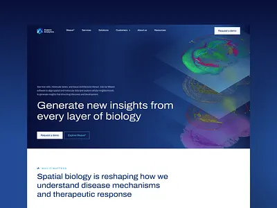 Aspect Analytics Website biotech blue ui case study dark ui data visualization healthcare technology information architecture medical software platform design product design saas science ui ui design ux design web design web layout