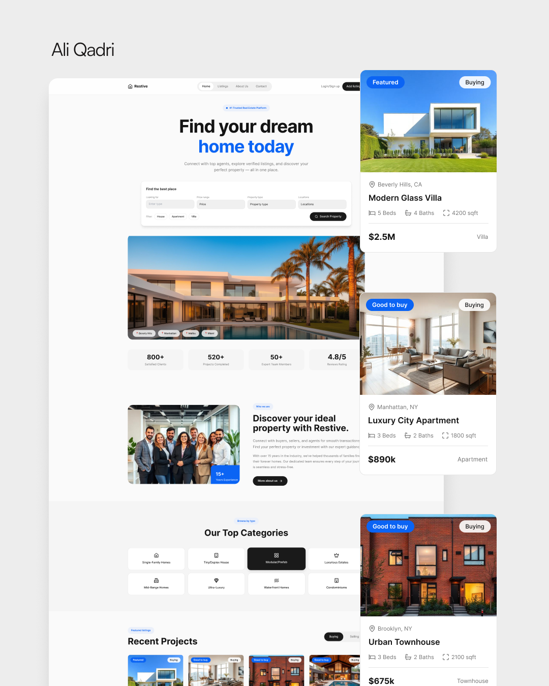 Real Estate Website design 2026 home website minimal ui minimal website minimalist modern webiste real estate real estate website design realtor website webdesign