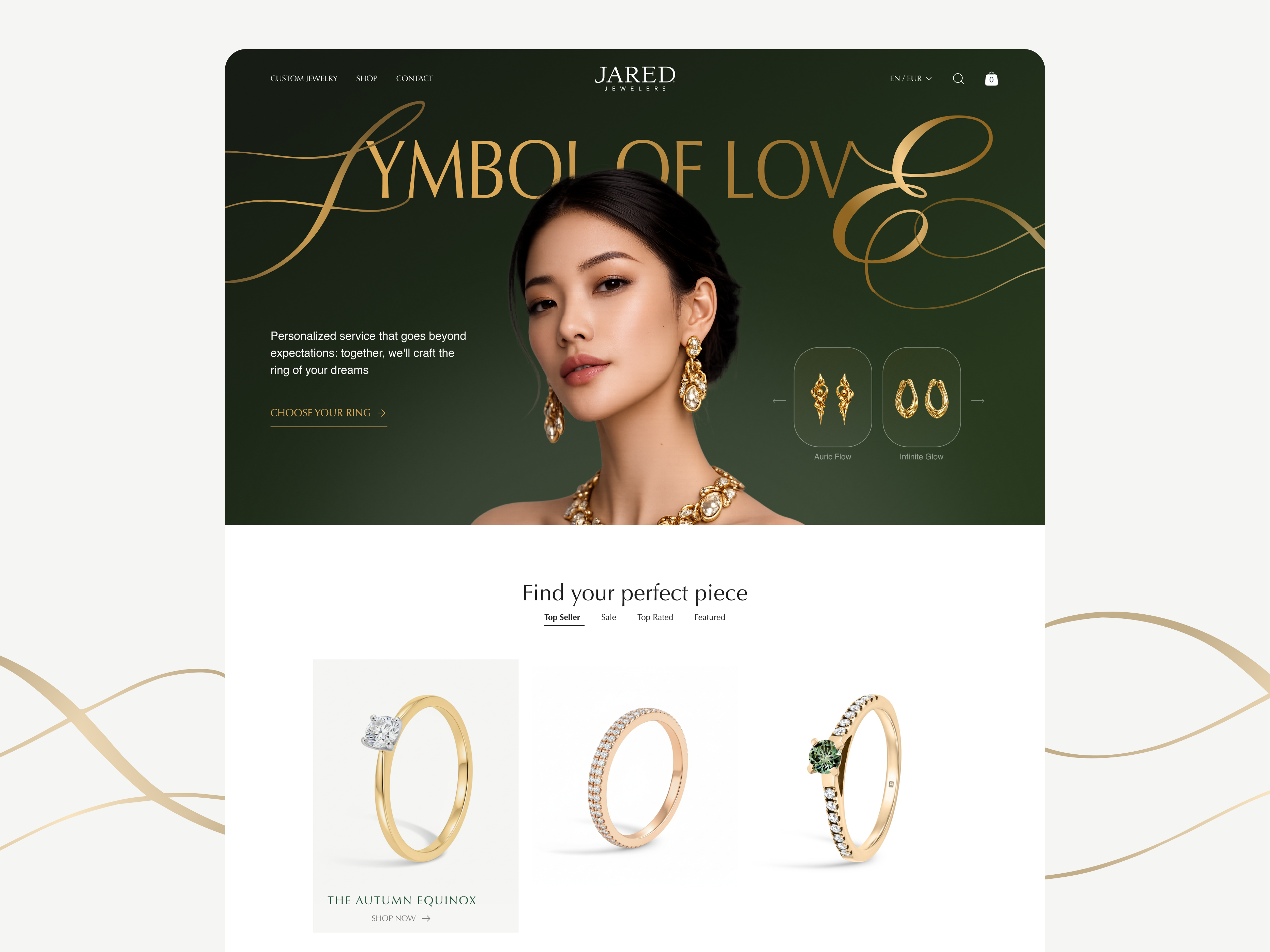 Jewelry E-Commerce Website Design branding e commerce ecommerce design homepage design jewelry e commerce jewelry website landing page luxury design luxury ecommerce ui uxui design webdesign