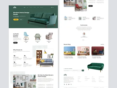 Modern Interior Design Furniture Website UI ecommerce ui furniture website interior design landing page modern ui ui design ux design web design website design