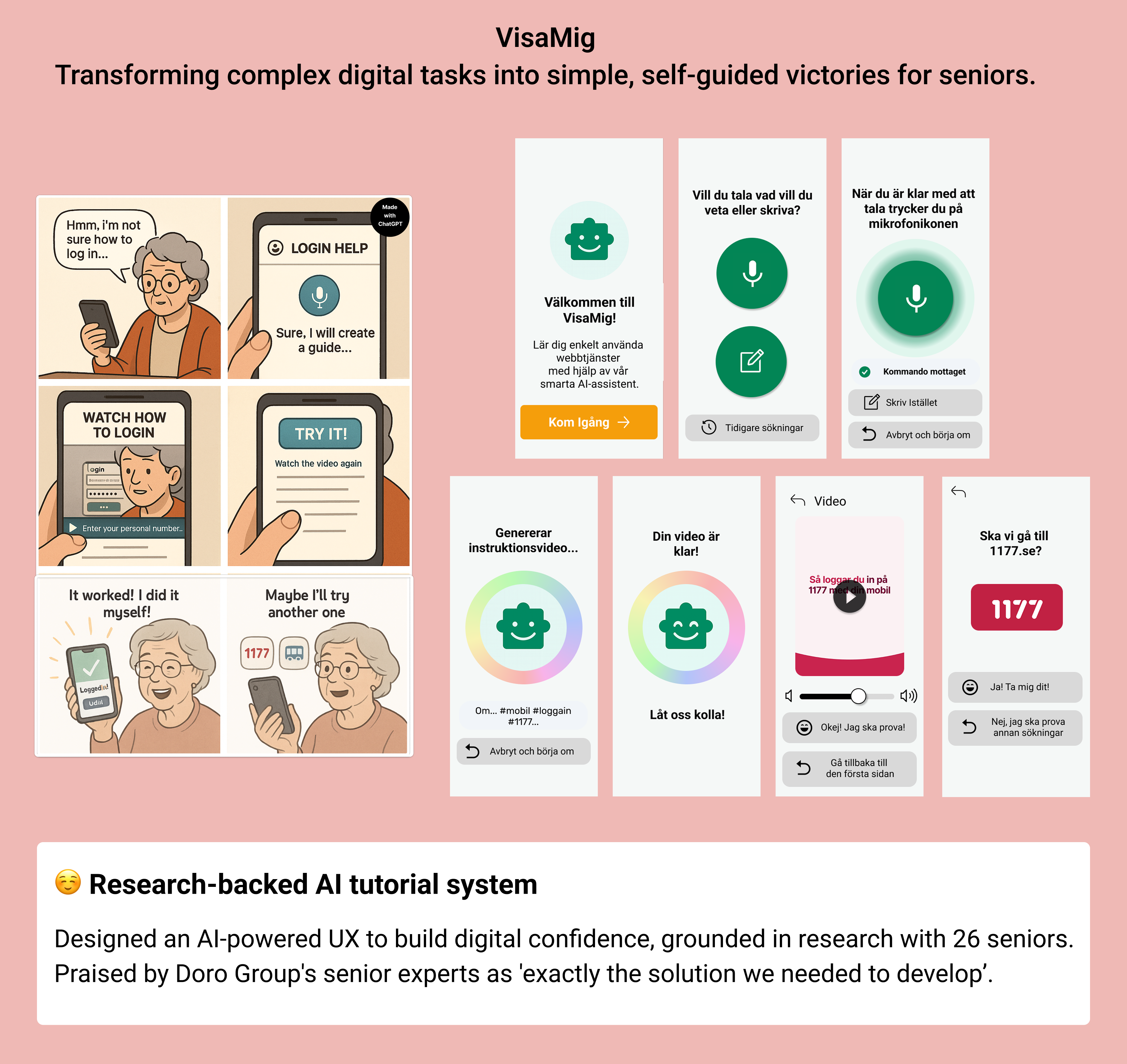 Designing AI Tutorials for Seniors – A Doro Case Study accessibility app behavioralux design inclusivedesign research senior ui ux
