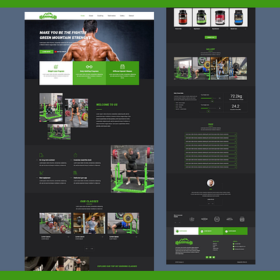 Creative Homepage Design for Green Mountain Strength 3d brandidentity branding business design designagency graphic design il illustration it marketing ui user interface web agency web design website