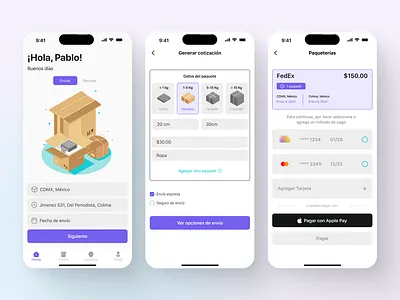 QuickSend — Shipping App Concept design app logistic mobile app mobile interface ui ui design ux design