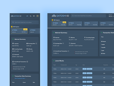 Satoshi - Dark Mode block chain dark mode dashboard responsive design ui uiux web app website web design