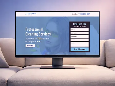 Professional Home Cleaning Service Landing Page Design booking app clean ui cleaning cleaning app cleaning service cleaning website dribbble shot home cleaning home service landing page landing page design minimal design modern website service website startup website ui design ux design web design inspiration web ui website design