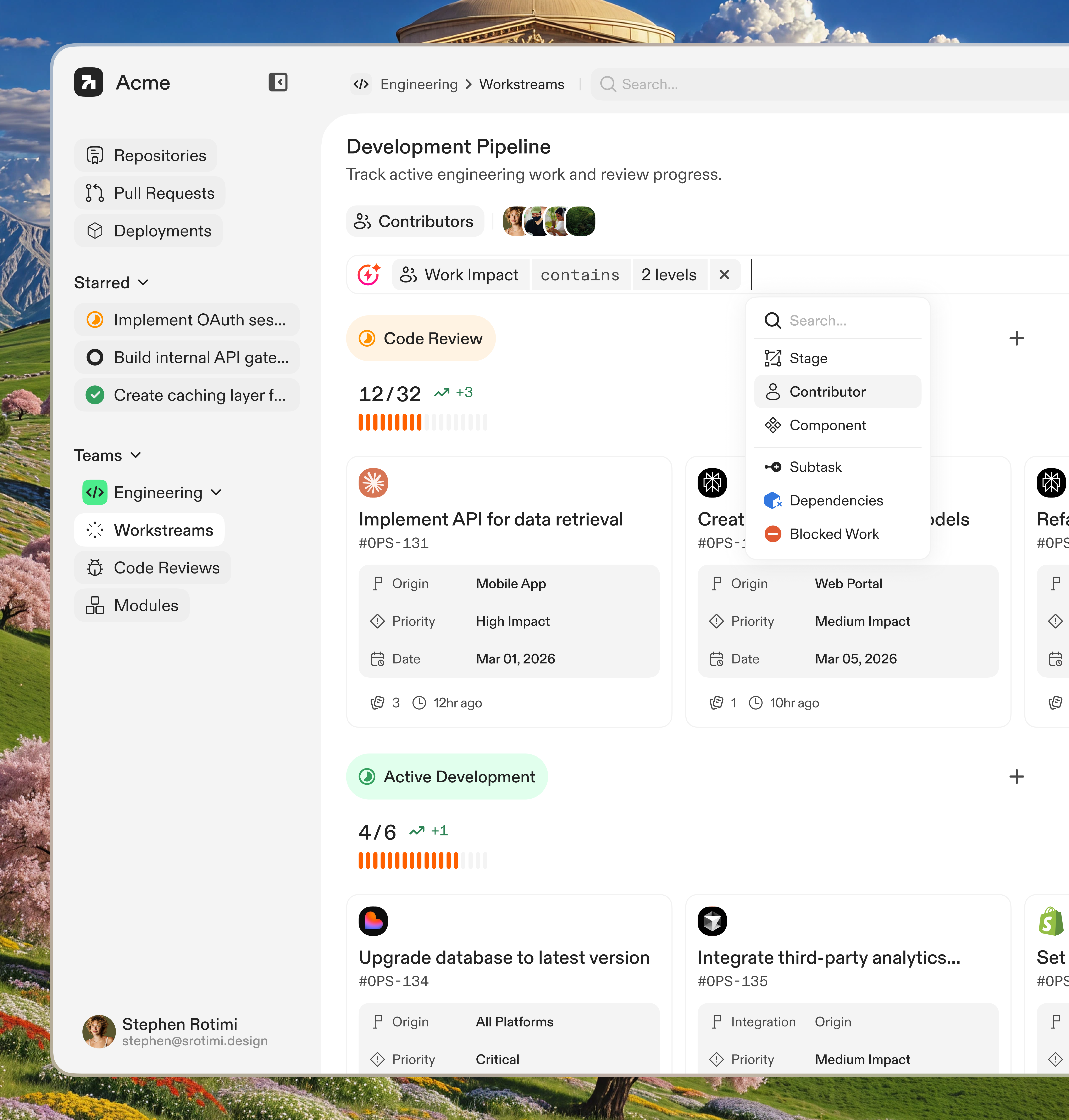 Developemt Pipeline Dashboard clean clean dashboard clean design dashboard design design development dashboard minimal startup tech todo dashboard ui ui design