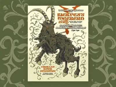 Bierfest 2026 Poster art market beer boston brewery goat hot poke spring st. patricks day