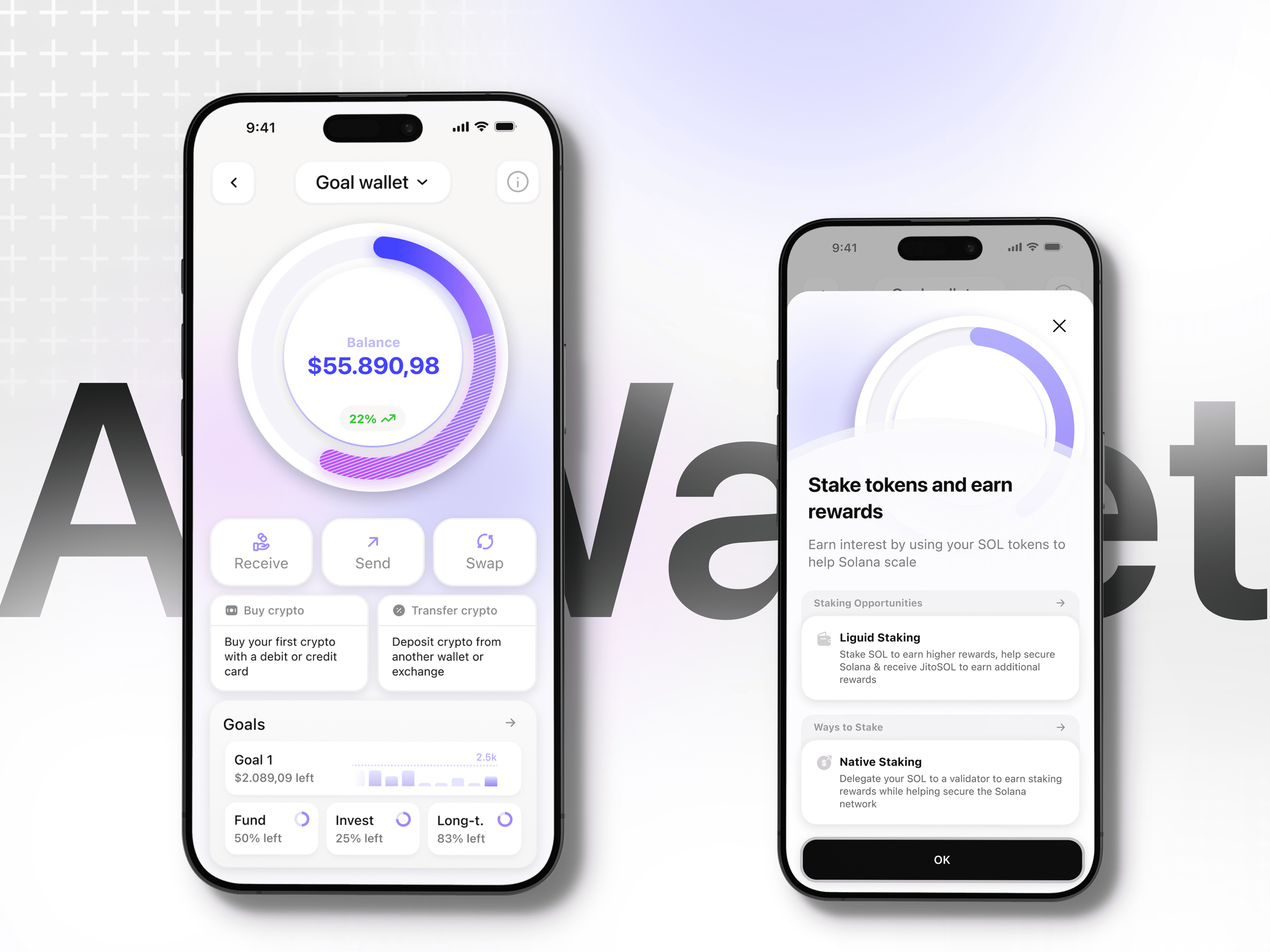 AI Crypto Wallet ai wallet crypto crypto wallet dashboard fintech mobile app product design solana ui design web3