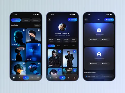 AI Character Motion – Mobile App UI ai ai app ai assistant ai mobile app ai tools character ai app interaction mobile app mobile app design mobile ui open ai voice assistant web