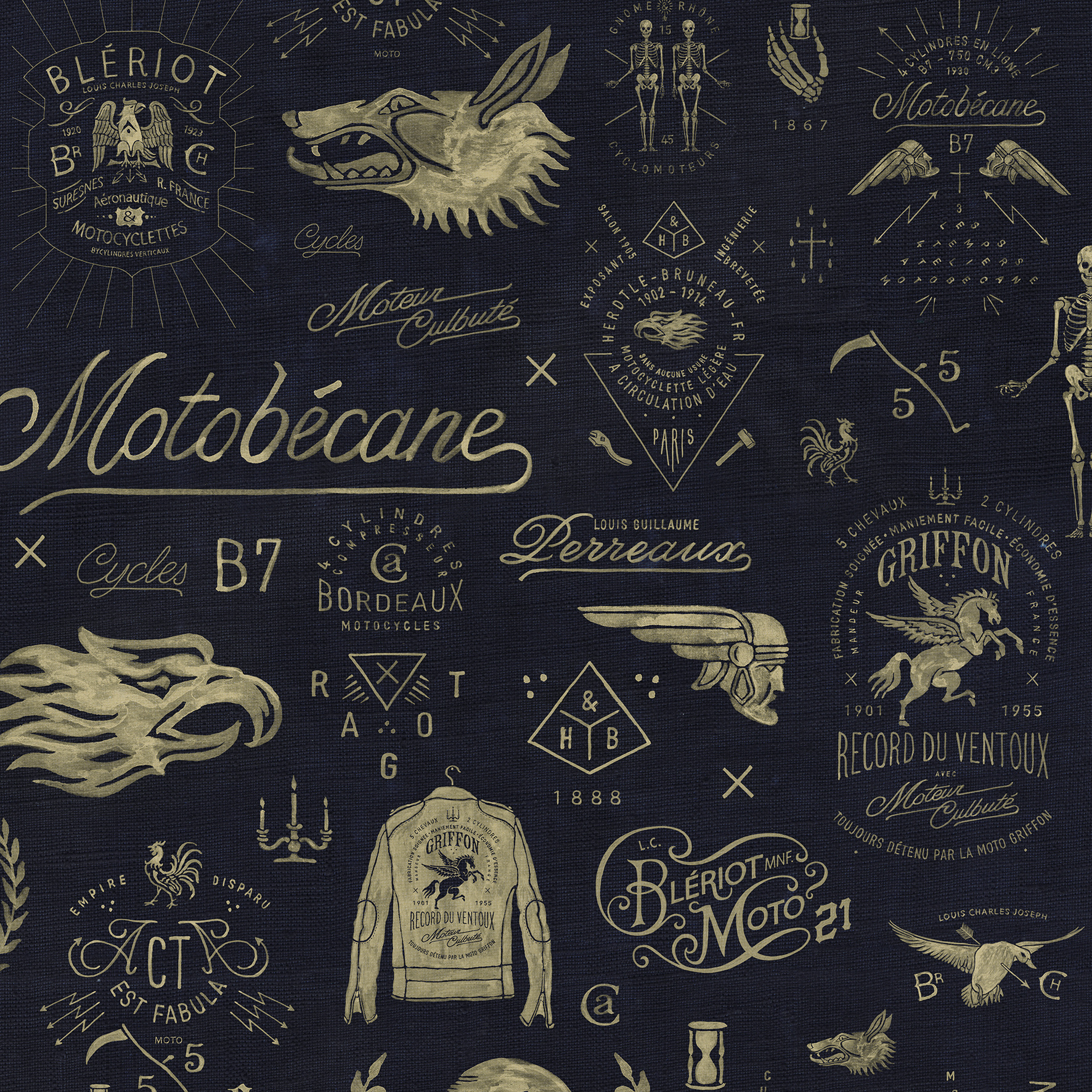 A visual tribute to French motorcycling heritage.