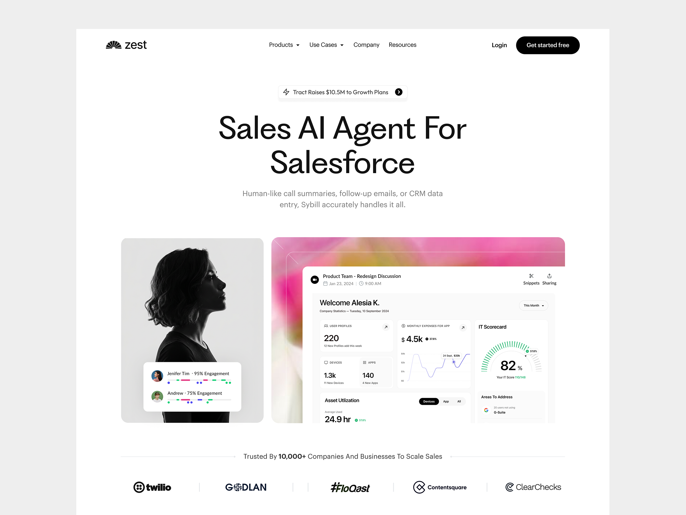 Example of Ai Landing Page For Product