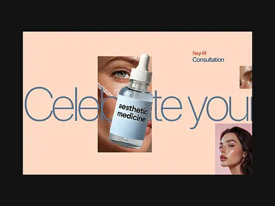 Asthetoic medicine website scroll animation calm clinic editorial filter healthcare interaction medical medicine menu navbar skincare soft yoga