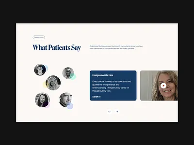 Testimonial for hospital website calm clinic creative editorial healcare hospital minimal navbar sidemenu skincare soft testimonial typography yoga