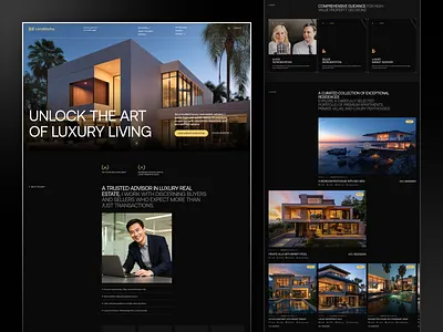 Luxury Real Estate Agent Website darkui luxuryhomes luxuryliving luxuryrealestate productdesign propertylisting propertymarket propertywebsite real estate real estate agent real estate website realestatewebsite realtor uidesign web design website design