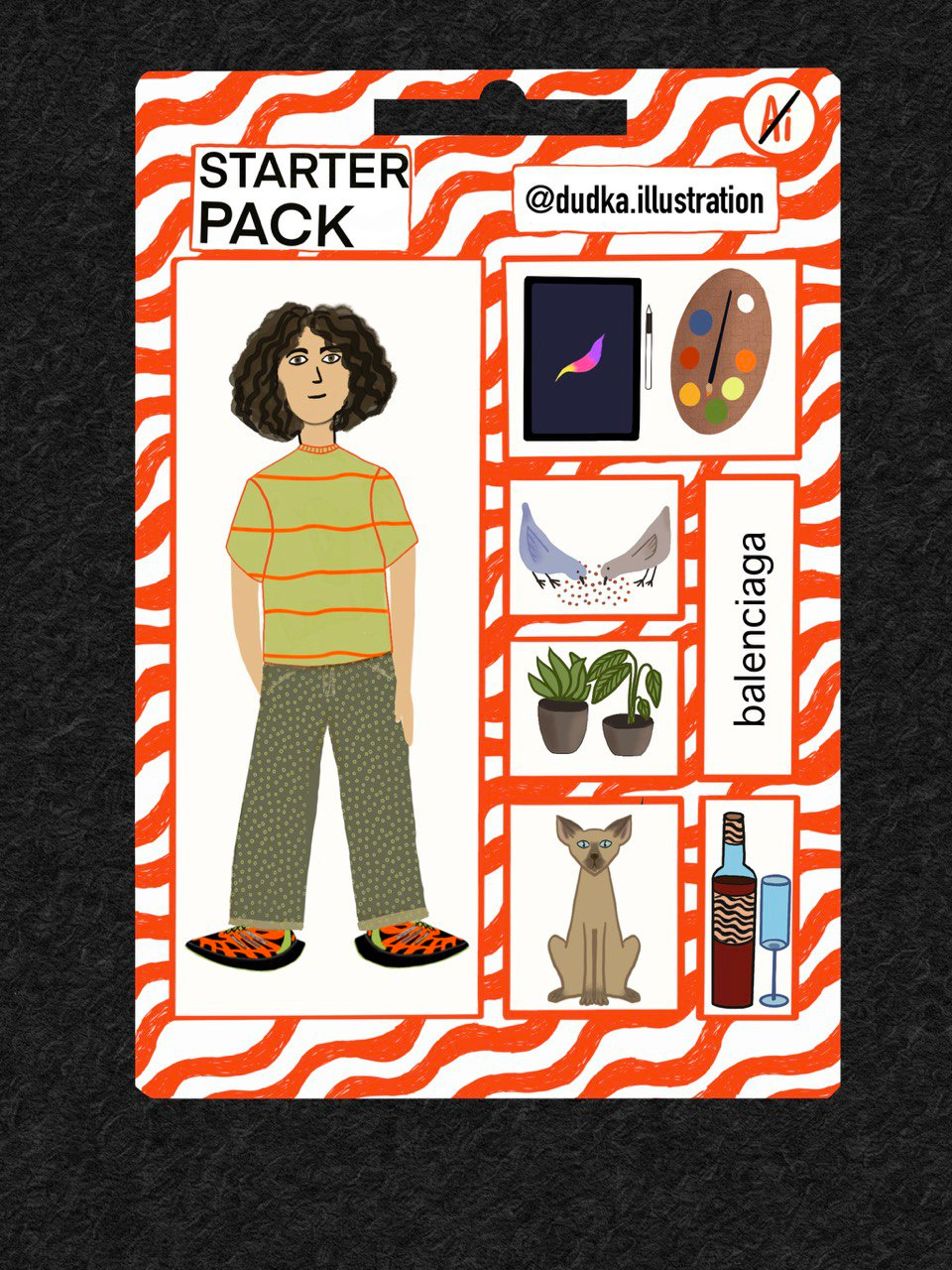 Illustrator Starter Pack artdaily artwork cartoon character colorful creativecommunity digitalart digitalillustration digitalpainting drawing fantasyart graphicart illustration illustrationoftheday lineart portrait procreateart textured visualart