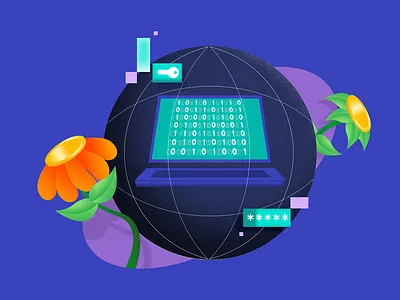 Artwork for an internal cybersecurity awareness campaign flutterwave illustration payments security