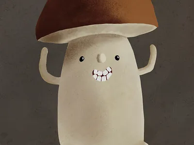 Mushroom Mood artdaily artwork cartoon character colorful creativecommunity digitalart digitalpainting drawing fantasyart flatdesign graphicart illustration illustrationoftheday lineart mascot minimal sketch textured visualart