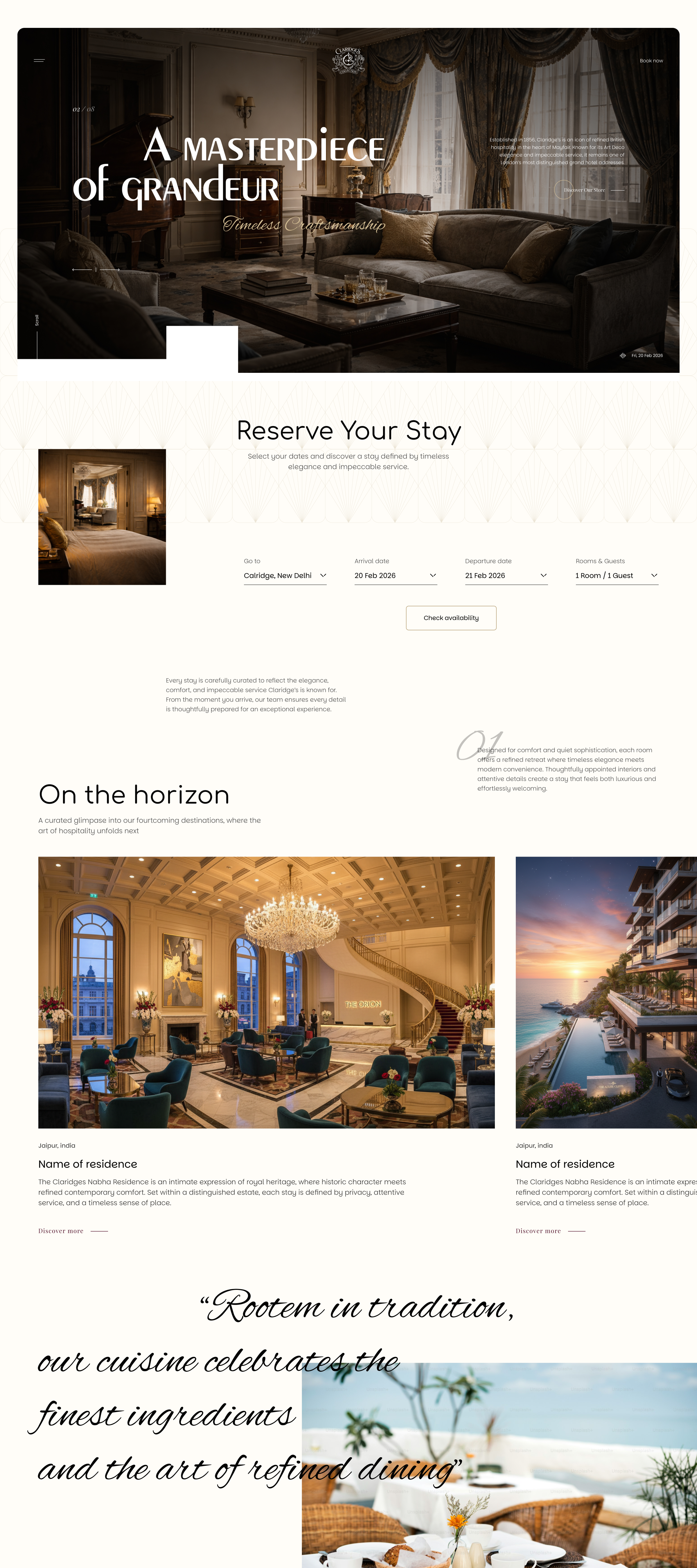 Claridge’s Hotel Website — Luxury Hospitality Experience branding design desktop graphic design hotels luxury luxuryhotels modern motion graphics premium premiumhotels ui userinterface ux www