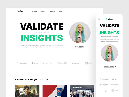 MFour Marketing Website UI