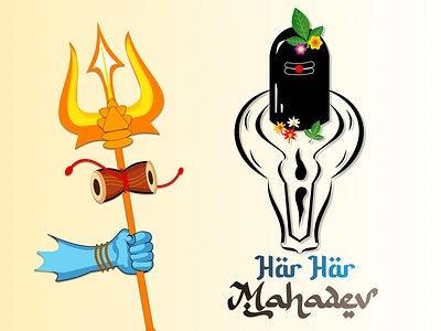 Happy Maha Shivratri design figma design god shiv god shiva graphic design har har mahadev illustration lord shiva maha shivratri shivrati shivrati illustration shivratri vector illustration vector