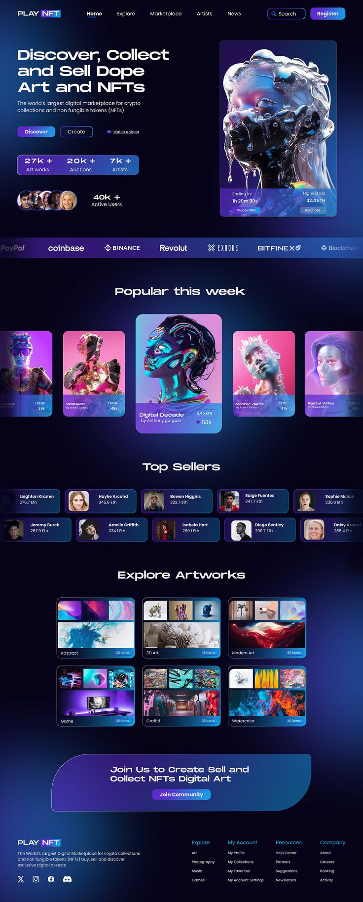 NFT UI Design design graphic design uiux website design