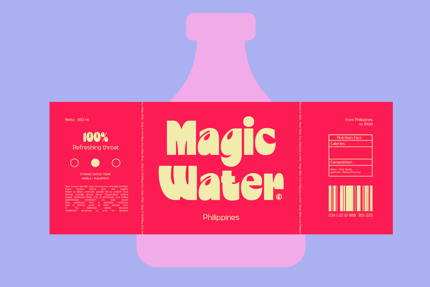 Magic Water asean asia asian food brand identity branding design driks font food food and beverage graphic design logo logotype magic water packaging philippines typography