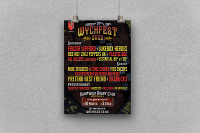 Wychfest '22 flyer design for DRFC design flyer flyer design graphic design illustration