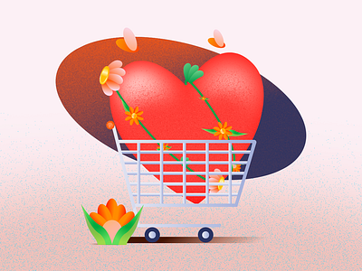 Artwork for the Flutterwave love market. branding design flutterwave illustration love payments valentines