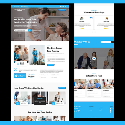 Web Design for Adult Living Transition Solutions agency design digital project ui uiux ux web