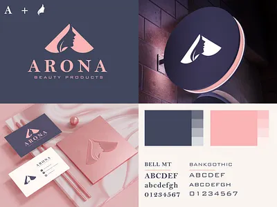 Arona - A + beauty logo design arona beauty logo beauty logo branding business logo cosmetics logo creative logo fashion logo graphic design icon letter a monogram logo letter a women face logo logo logo creation logo for sale logo maker ai logotype luxury logo modern logo spa logo women face logo