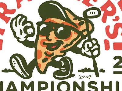 Professional Pizza Association Tour Art branding cartoon character design clothing golf graphic design illustration illustrator logo old school pizza poster restaurant retro sports sunglasses tshirt vector vintage