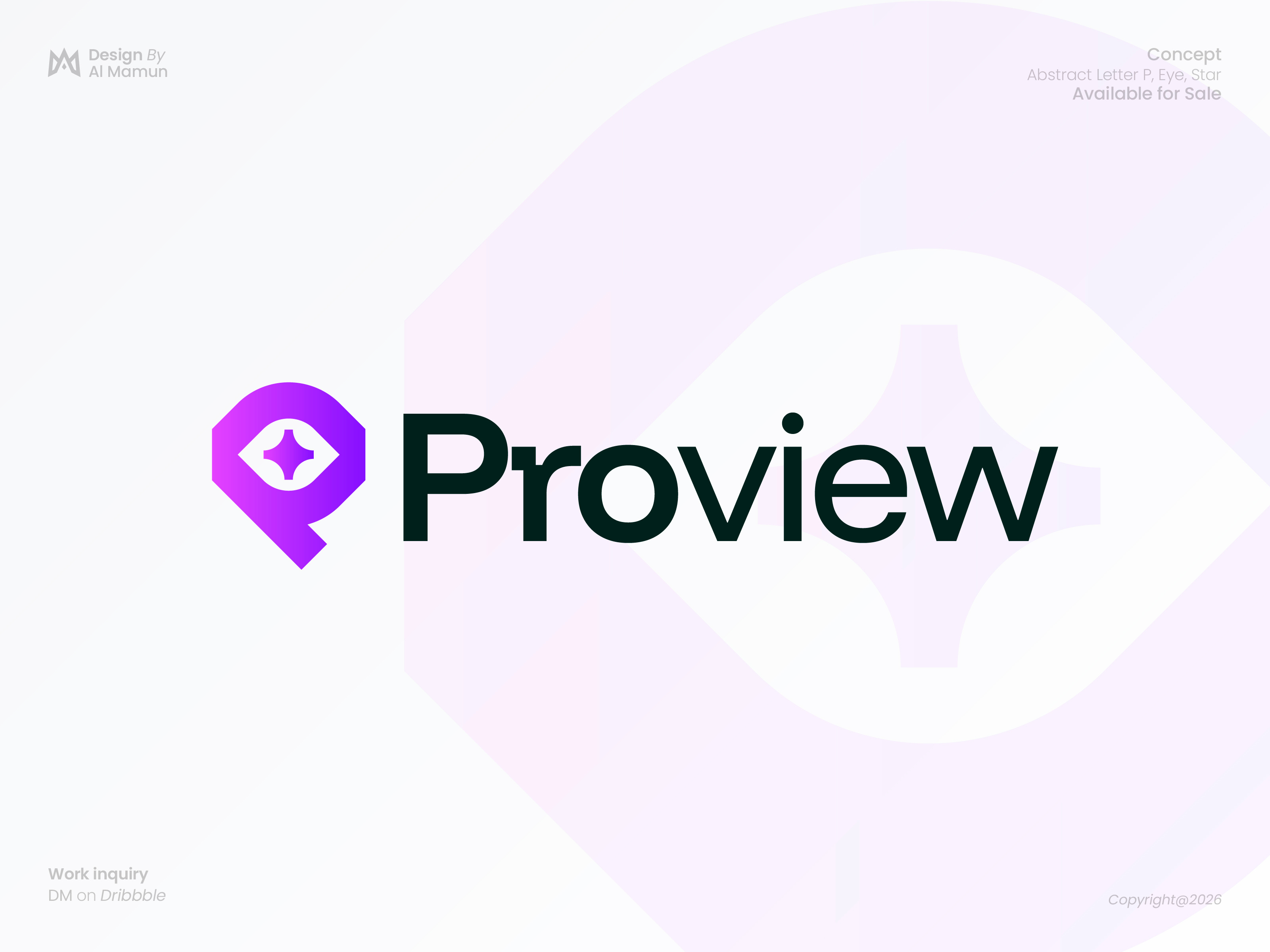 Abstract Letter P and Eye, Artificial Intelligence Logo ai logo artificial intelligence brand mark branding eye logo identity letter p logo logo logo design logo designer logo icon logo mark machine learning magic logo modern logo spark logo star logo symbol