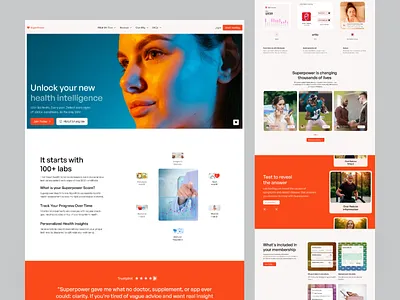 Modern Healthcare AI Landing Page ai data visualization health analytics health tech healthcare lab testing landing page medical modern ui product design saas startup ui design ux design web ui website design