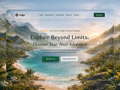 Travel & Adventure Website Design adventuretravel destinationtravel figmadesign herosection landingpagedesign modernwebsite tourismwebsite tourwebsite travelagency travelbooking travelplatform travelui travelux travelwebsite uidesign uiuxdesign uxdesign webdesign websitelandingpage websiteui