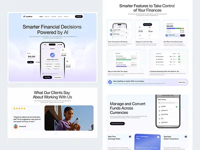 App Landing Page animation design graphic design ui
