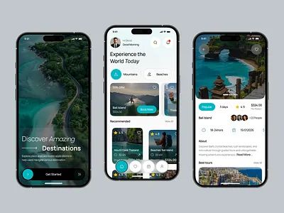 Travel App destination app exploration app tourism app travel app travel booking travel interface trip planner