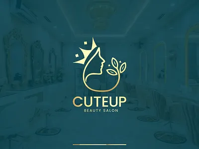 CuteUp Beauty Salon Logo Branding beauty logo beauty salon branding clothing logo creative logo cute logo cuteup cuteup beauty salon cuteup branding cuteup logo design dribble golden color logo gradient logo graphic design khaled pappu kpgraphiclab logo logo design salon logo
