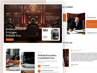 Modern Law Firm Homepage UI advocate business clean ui company consultant digital agency graphic design home page landing page law law firm law firm website lawyer website product design ui web design web ui website website design