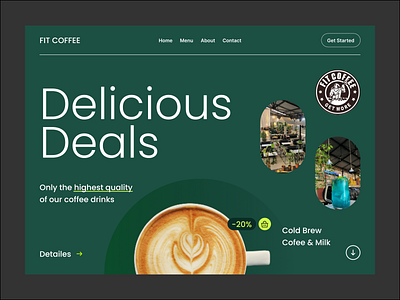 Coffee shop landing page app design coffee coffee shop desing landing page ui ui design ui ux ux web web app web design