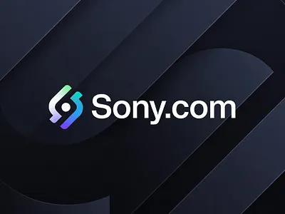Sony Edge – Suggests innovation and cutting-edge services. 3d branding clean typography dark gradient background graphic design logo minimal geometric symbol