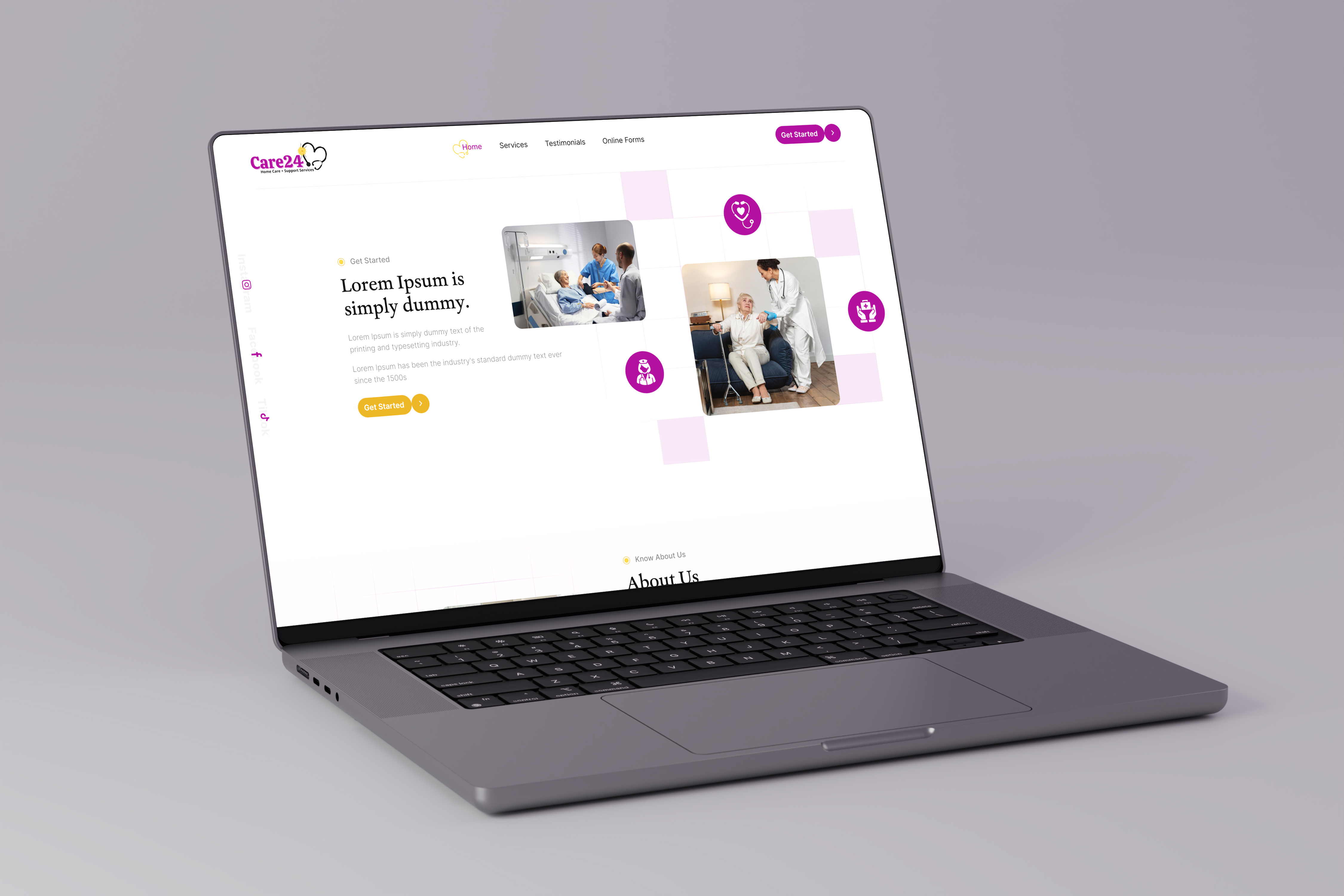 Home Care Website Adult Care Website Landing Page branding care taker care taker services care taker website design graphic design health health care healthcare home care home care services home care website home health care home services landing page old age care taker ui ux web design website design